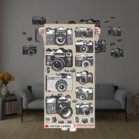 VINTAGE CAMERA Decoration Sticker decal dán tường trang trí nhà cửa, cửa hàng STICKER FACTORY