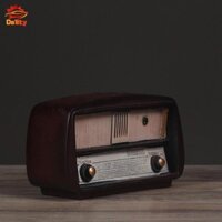 Vintage Đài Phát Thanh Trang Trí Để Bàn Trang Trí Quà Tặng Đài Phát Thanh Đồ trang trí Tượng Nhựa Hình Cho Phòng Khách Tủ Nhà Tân Gia Phòng Ngủ