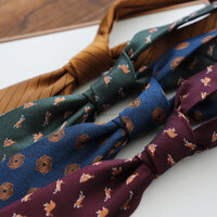 Vintage Jacquard 8CM Đầm Nam Pháp Cà Vạt Kinh Doanh Chuyên Nghiệp Tiệc Carmine Cưới Phù Hợp Với Áo Sơ Mi Phụ Kiện