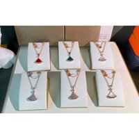 Vintage Màu Vàng Dây Chuyền Vòng Tay Nữ Thanh Lịch Đen Zircon Trái Tim Hoa Anh Đào Vòng Tay Tiệc Cưới Trang Sức Thời Trang