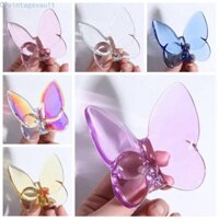 Vintagevault Bướm Tượng Nhỏ, Đồ Trang Trí Bướm Thủy Tinh Phản Quang Nhiều Màu, Siêu Winkling Bền Trang Trí Nhà Bướm Bay Sưu Tập Giáng Sinh