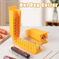 Vintagevault Hot Dog Cutter, Máy gọt vỏ xúc xích DIY sáng tạo, Dụng cụ cắt lát gia dụng bằng thép không gỉ cầm tay Máy thái thịt Ham Tiện ích nhà bếp