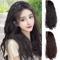 Vintagevault Nửa Đầu Tóc Giả, Tóc Giả Xương Cá Lông Tơ Tổng Hợp, Kẹp Phù Hợp Với Tóc Nối Dài Bện Dài Sóng Đầu Tóc Giả Lolita