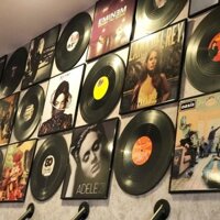 Vinyl ghi lại áp phích trang trí tường phong cách công nghiệp cửa hàng cổ điển KTV bar cafe trang t