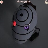 Vionuggins Phát Sáng Naruto, Tobi Cosplay Sharingan Face Cover, Full Face Sasuke Obito Anime Nhật Bản Trắng Giáng Sinh