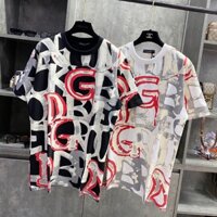 (VIP) - Áo Thun D..G Chữ Đỏ ❤ Áo Phông Cotton Dày Dặn Dáng Rộng Nam Nữ DTS455