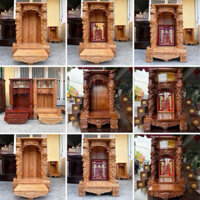[VIP Cột Siêu To Cực Phẩm Quá Rẻ] Ngang 80cm Bàn Thờ Thần Tài Gỗ Xoan Giá Tại Xưởng