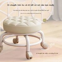 [VIP] Ghế đẩu xoay có bánh xe cho gia đình, ghế thấp xoay để làm sạch sàn, ghế làm móng và pedicur