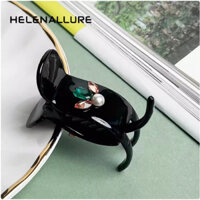 VIP kẹp càng cua kẹp tóc nhỏ ba chân, kẹp đa năng sang trọng màu đen gắn đá chắc chắn kiểu dáng hàn quốc