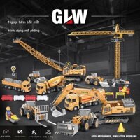 [VIP] Mô phỏng hợp kim kỹ thuật xe đồ chơi máy xúc 2-6 cậu bé mô hình máy xúc xe trộn cần cẩu bộ b