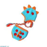 Vipdeal1 Bé Trai Bé Gái Sơ Sinh Trẻ Em Mũ Khăn Khăn Choàng Bò Phụ Kiện Tóc Khủng Long Rồng Ảnh Pros Handmade Chi Phí