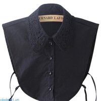 Vipdeal1 Nữ Màu Nguyên Chất Ren Có Thể Tháo Rời Ve Áo Choker Vòng Cổ Áo Sơ Mi Giả Cổ