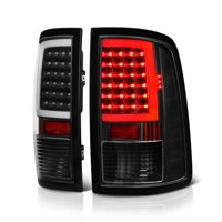 VIPMOTOZ OLED Neon Tube Tail Light Lamp For 2009-2018 Dodge RAM 1500 2500 3500 - [Factory Incandescent Model] - Matte Black Housing, Driver & Passe...