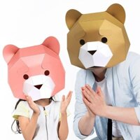 [VIP]Papercraft Bông Gấu Trúc Động Vật Trùm Đầu Mặt Nạ Trùm Đầu Douyin Sống Hoạt Hình Dễ Thương Ngộ