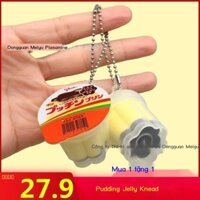[VIP]Pudding thạch nhúm nhạc caramel móc chìa khóa vòng thực phẩm mini giải nén hiện vật mô phỏng thực phẩm Nhật Bản ch