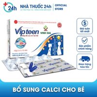 Vipteen Vinh Gia Bổ Sung Canxi Giúp Xương Chắc Khỏe, Hỗ Trợ Phát Triển Chiều Cao Cho Trẻ 9 -18 tuổi - Hộp 20 viên