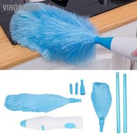 Virgina056 180° Bendable Electric Feather Duster Window Blinds Furniture Cleaning Tool