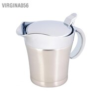 Virgina056 304 Stainless Steel Thermal Insulated Double Wall Sauce Gravy Boat Pot Serving Jug