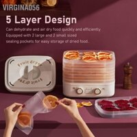 Virgina056 Thực Phẩm Dehydrator Máy Hộ Gia Đình Núm Đôi Điện 5 Khay Sấy Cho Thịt  Hoa Quả CN Cắm 220V