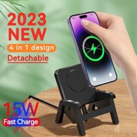 VIRWIR Đế Sạc Nhanh Không Dây 15W Cho iPhone 14 13 12 11 X Pro Max Giá Đỡ