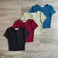 Vis Store - Áo thun croptop nữ form ôm