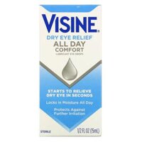 Visine Dry Eye Relief Lubricant Eye Drops All Day Comfort 1/2 fl oz (15 ml)