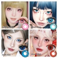 🆕Visual Click Cosplay Ống kính áp tròng được phân loại 1 cặp Ống kính áp tròng màu mềm cho lớp 6 tháng {0,00 đến -8,00} Ống kính cận thị