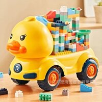 Vịt chở lego - Xe ô tô đồ chơi chở 124 chi tiết lego cho bé trai bé gái lắp ráp sáng tạo