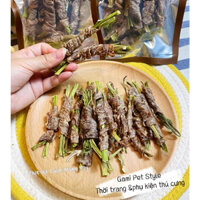 Vịt cuộn măng tây sấy khô chó mèo, đồ ăn vặt nhiều dinh dưỡng