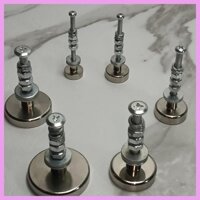 Vít dài M4/M5/M6 30/50mm ren trong, giá đỡ nam châm mạnh cho xe hơi, đế loa nam châm lớn