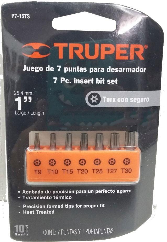 Vít đầu sao 7 chi tiết Truper P7-15TS