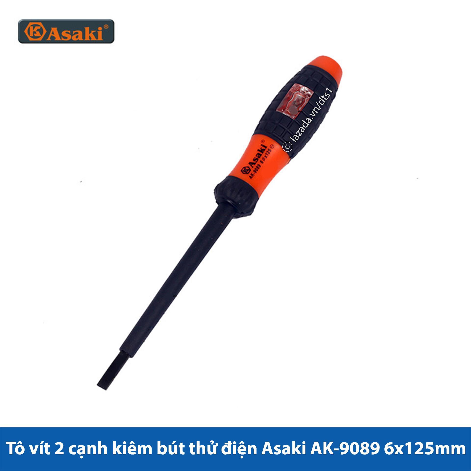 Vít dẹp cách điện và thử điện Asaki AK-9089 6x125mm