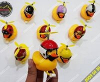 Vịt gắn xe máy - Vịt đội nón bảo hiểm có chong chóng