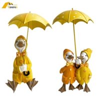 Vịt Giữ Ô Tượng Nhựa Hình Sáng Tạo Thủ Công Trang Trí Động Vật Điêu Khắc Trang Trí Sân Vườn Cho Sân Ngoài Trời Sân Bãi Cỏ Sân