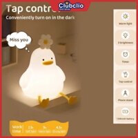 Vịt Led Đèn Ngủ USB Sạc Đèn Ngủ Đèn Silicon Cảm Ứng Công Tắc Trẻ Em Kid Trang Trí Phòng Ngủ Quà Tặng