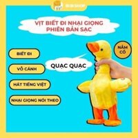 Vịt Nhại Giọng Biết Nói Biết Đi Biết Hát - Đồ Chơi Vịt Vàng Bông Nhại Giọng Vui Nhộn Cho Bé