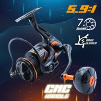 Vít Trong Tay Cầm Điện 7KG Máy Câu 1500-5000 Máy Quay 5,9: 1 Tỷ Lệ Bánh Răng Cao 7 + 1BB Máy Câu Nước Ngọt Nước Mặn Câu Cá