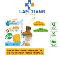 Vita Dha baby drop kết hợp d3 vào E hỗ trợ phát triển não bộ cho bé