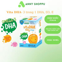 Vita DHA Baby Drops Bổ sung DHA, Vitamin D, VItamin E cho bé, 3 trong 1 phát triển chiều cao,trí não