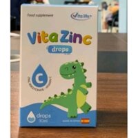 Vita ZinC drops kẽm hữu cơ nhỏ giọt,hỗ trợ ăn ngon,tăng cân,tăng sức đề kháng, giảm tình trạng tiêu chảy ở trẻ.hộp 30ml