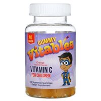 Vitables Gummy Vitamin C For Children No Gelatin Orange 60 Vegetarian Gummies