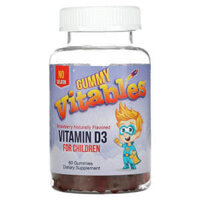 Vitables Gummy Vitamin D3 for Children Gelatin Free Strawberry 60 Vegetarian Gummies