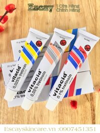 Vitacid tretinoin Cream trị mụn và chống lão hoá da chính hãng (Indonesia)             (Vitacid cream 0.025%)