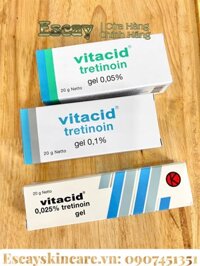 Vitacid tretinoin Gel trị mụn và chống lão hoá da chính hãng (Indonesia)             (Tretinoin 0.1%)