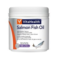 Vitahealth Thực Phẩm Chức Năng Viên Uống Dầu Cá Hồi Vitahealth Salmon Fish Oil Hộp 100 Viên