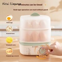 Vital Elegance Máy hấp trứng đa chức năng để sử dụng tại nhà, máy ăn sáng mini để trứng luộc trứng trứng trứng trứng