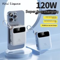 Vital Elegance Sạc Siêu Nhanh 120W 20000 mAh Nhỏ Di Động Mini Dung Tích Lớn Power Bank