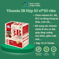 vitamin 3B gồm B1, B6, B12 kèm Linh chi, Đông trùng của Dược phẩm Newton hộp 10vỉ*10viên