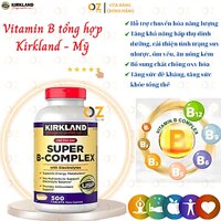 Vitamin B Kirkland Super B-Complex hỗ trợ chuyển hóa năng lượng, tăng hấp thụ dinh dưỡng, cải thiện suy nhược, thêm chất chống oxy hóa - OZ Slim Store