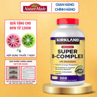 Vitamin B tổng hợp Super B-Complex Kirkland Signature 500 viên hỗ trợ tăng cường hệ miễn dịch, phát triển cơ bắp của Mỹ